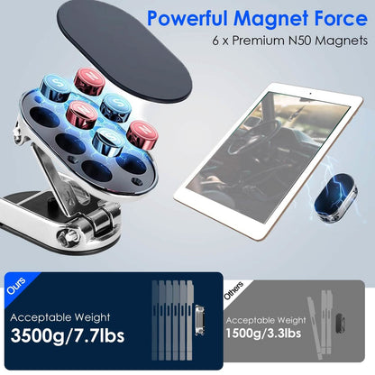 2-Pieces: Foldable Magnetic Car Phone Holder DailySale