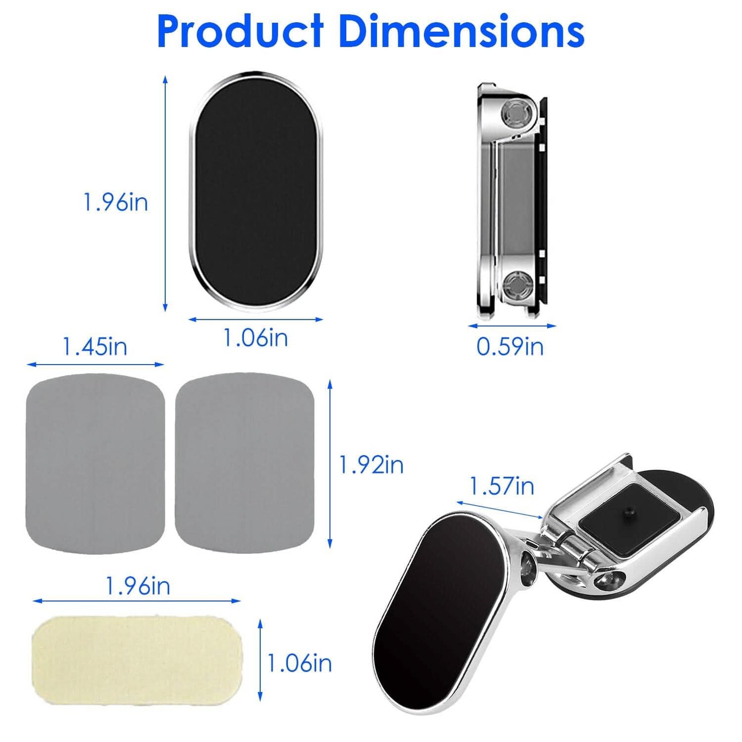 2-Pieces: Foldable Magnetic Car Phone Holder DailySale