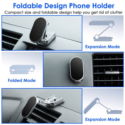 2-Pieces: Foldable Magnetic Car Phone Holder DailySale