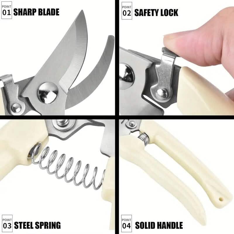 2-Pieces: Garden Pruning Shears Set Sharp Blades DailySale