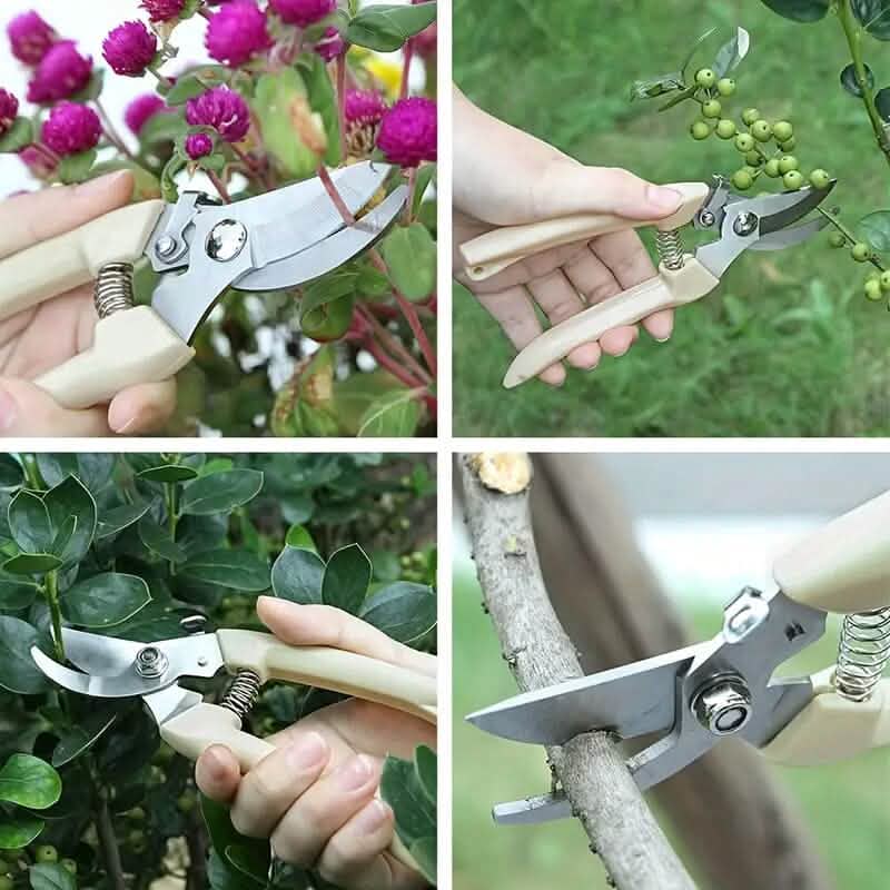 2-Pieces: Garden Pruning Shears Set Sharp Blades DailySale