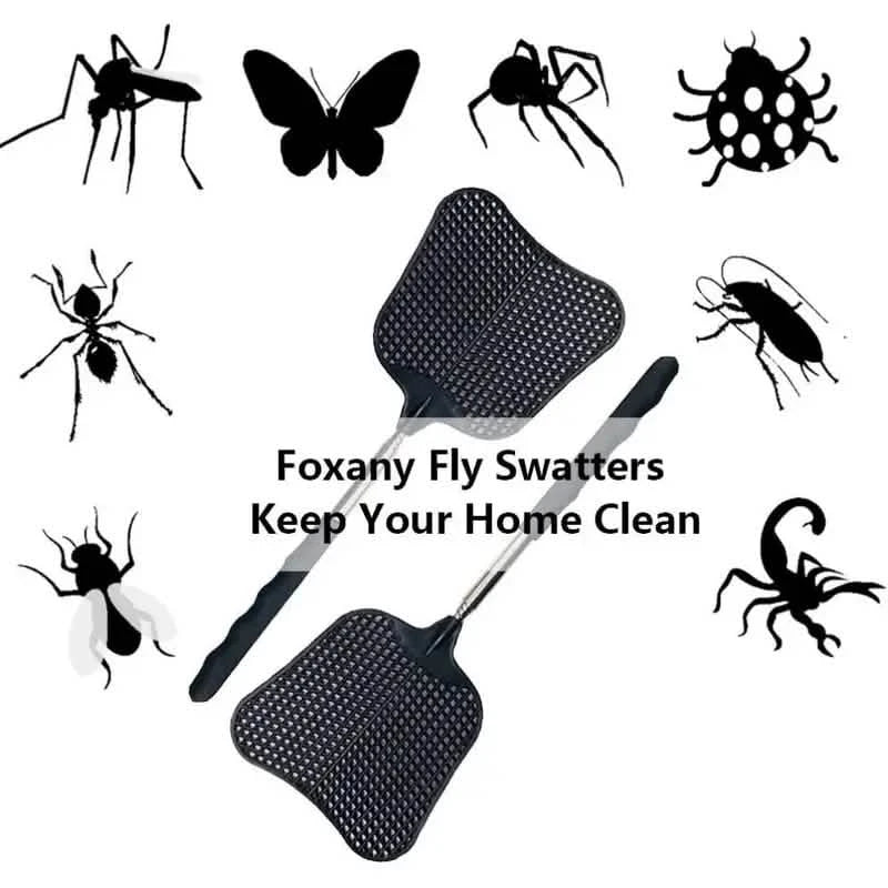 2-Pieces: Heavy Duty Telescopic Fly Swatter Set DailySale