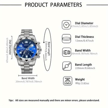 2-Pieces: High-End Fashion Handsome Quartz Wrist Watch DailySale
