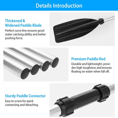 2-Pieces: Kayak Paddles Aluminum Alloy Detachable Canoe DailySale