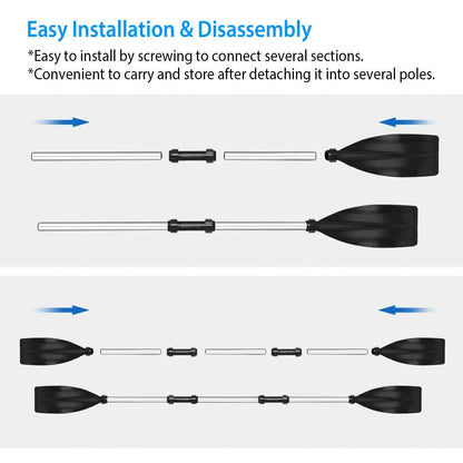 2-Pieces: Kayak Paddles Aluminum Alloy Detachable Canoe DailySale