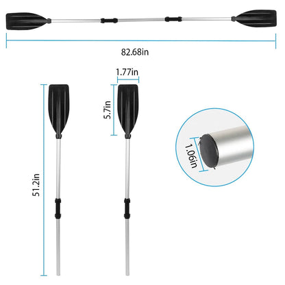 2-Pieces: Kayak Paddles Aluminum Alloy Detachable Canoe DailySale