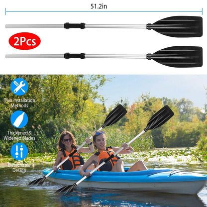 2-Pieces: Kayak Paddles Aluminum Alloy Detachable Canoe DailySale