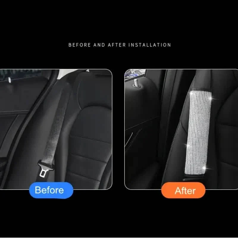 2-Pieces: Luxury Leather Seat Belt Protectors DailySale