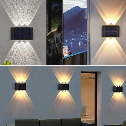 2-Pieces: Outdoor Wall Light Solar Waterproof LED Light DailySale