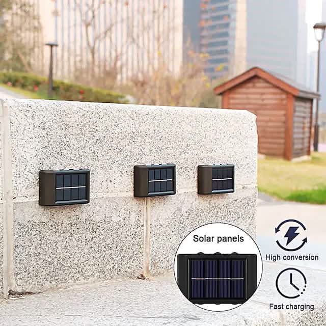 2-Pieces: Outdoor Wall Light Solar Waterproof LED Light DailySale