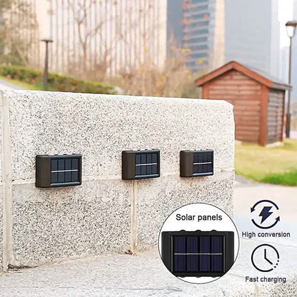 2-Pieces: Outdoor Wall Light Solar Waterproof LED Light DailySale