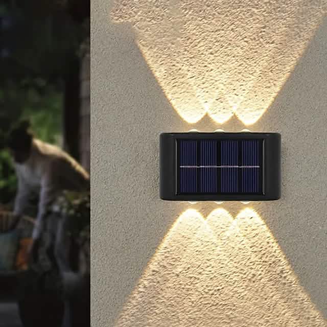 2-Pieces: Outdoor Wall Light Solar Waterproof LED Light DailySale