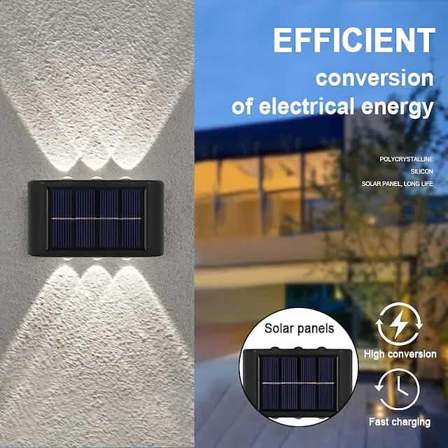 2-Pieces: Outdoor Wall Light Solar Waterproof LED Light DailySale