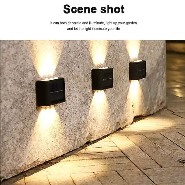 2-Pieces: Outdoor Wall Light Solar Waterproof LED Light DailySale