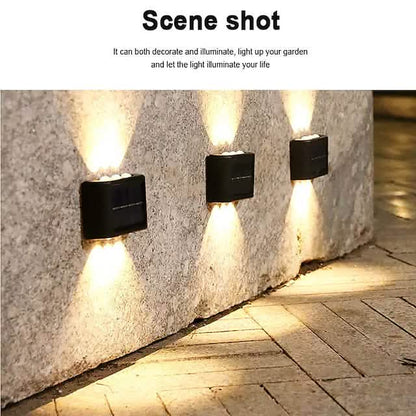 2-Pieces: Outdoor Wall Light Solar Waterproof LED Light DailySale