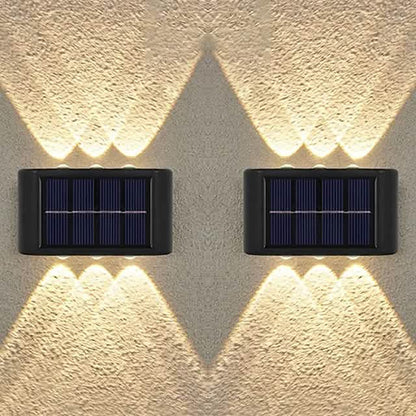 2-Pieces: Outdoor Wall Light Solar Waterproof LED Light DailySale