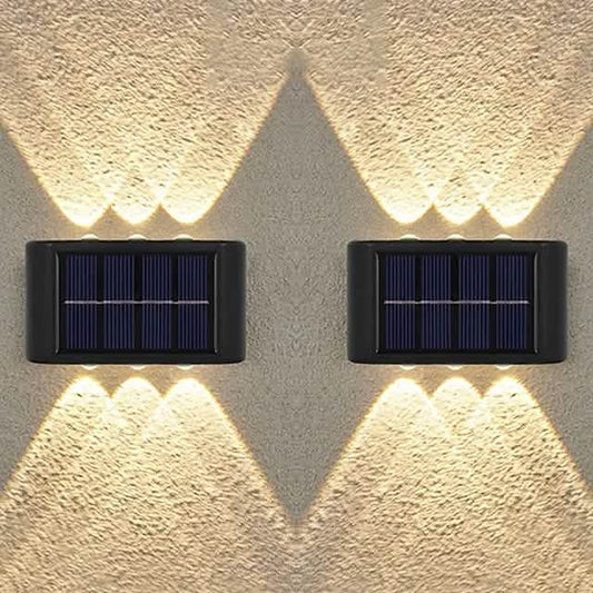 2-Pieces: Outdoor Wall Light Solar Waterproof LED Light DailySale