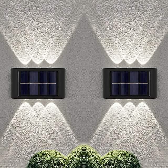 2-Pieces: Outdoor Wall Light Solar Waterproof LED Light DailySale
