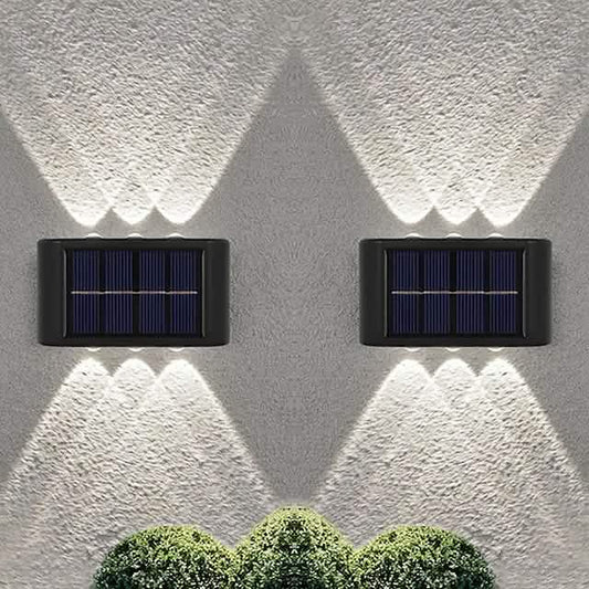 2-Pieces: Outdoor Wall Light Solar Waterproof LED Light DailySale