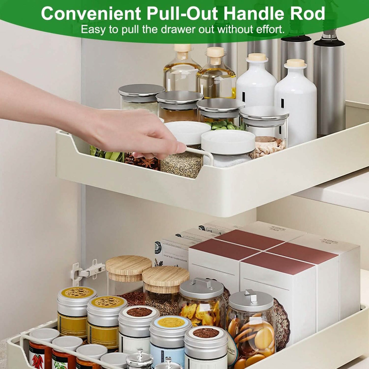 2-Pieces: Pull Out Cabinet Organizers DailySale