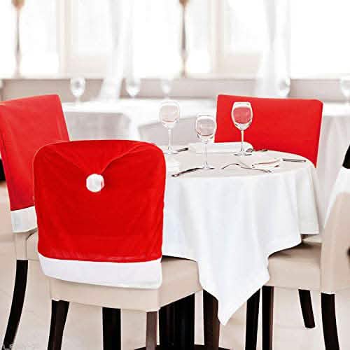 2-Pieces: Red Hat Dining Chair Slipcovers DailySale