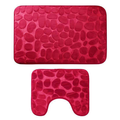 2-Pieces Set: Bathroom Rugs Luxury Flannel Non-Slip DailySale