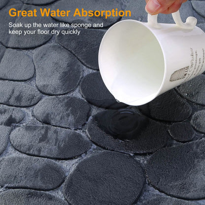 2-Pieces Set: Bathroom Rugs Luxury Flannel Non-Slip DailySale