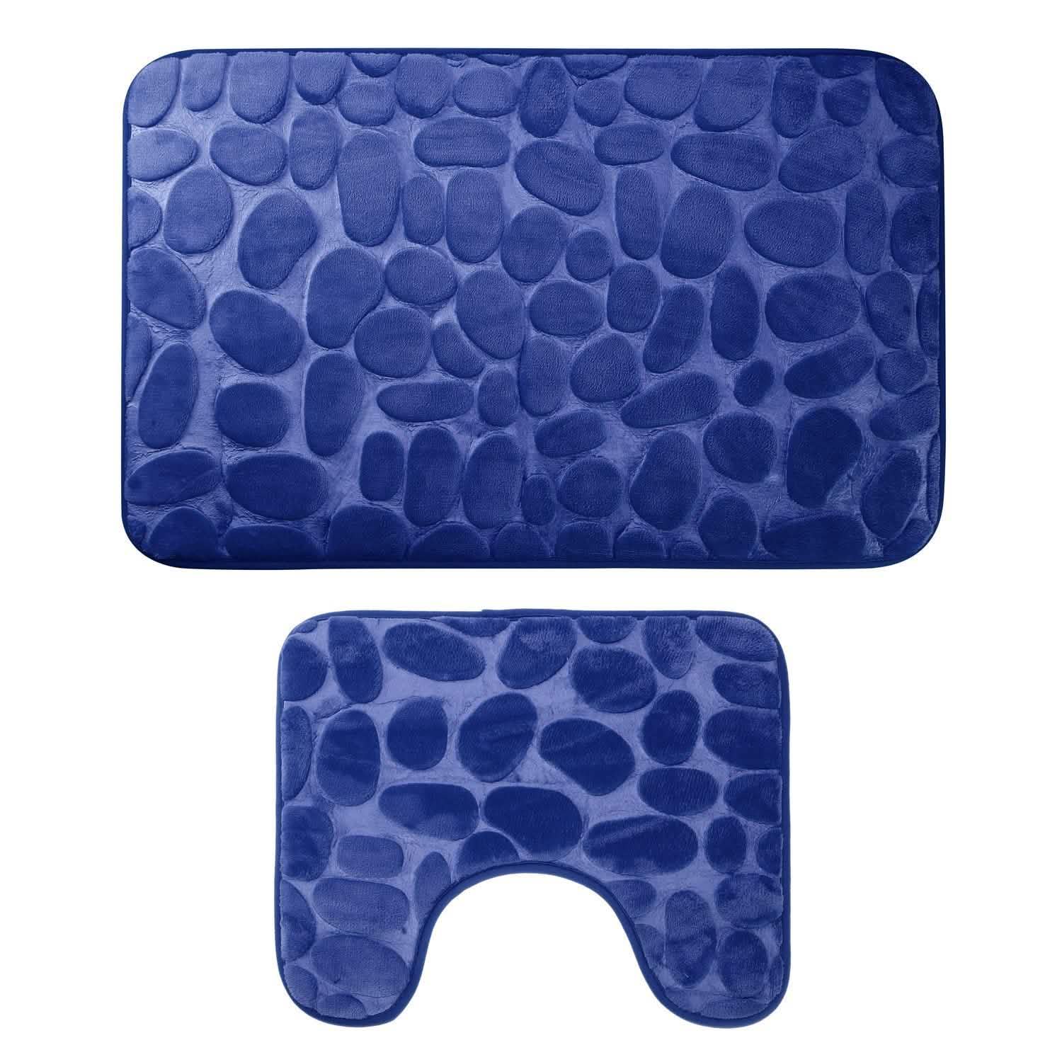 2-Pieces Set: Bathroom Rugs Luxury Flannel Non-Slip DailySale