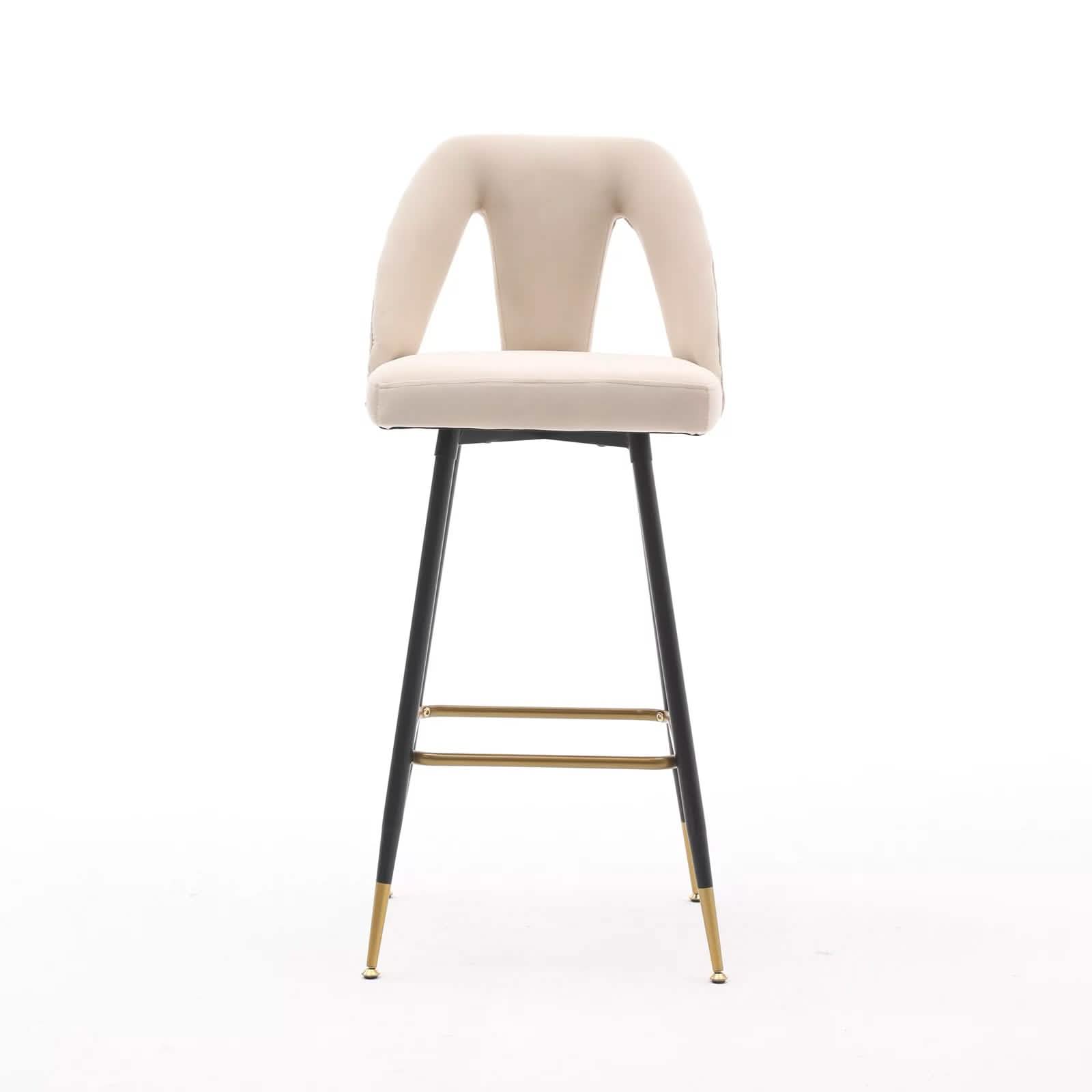 2-Pieces Set: Contemporary Upholstered Barstool DailySale