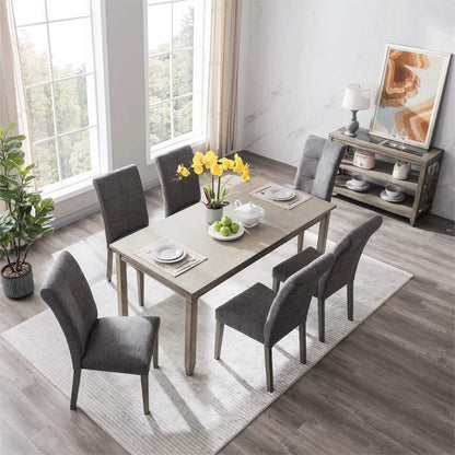 2-Pieces Set: Dining Room Chairs with Solid Wood Legs DailySale