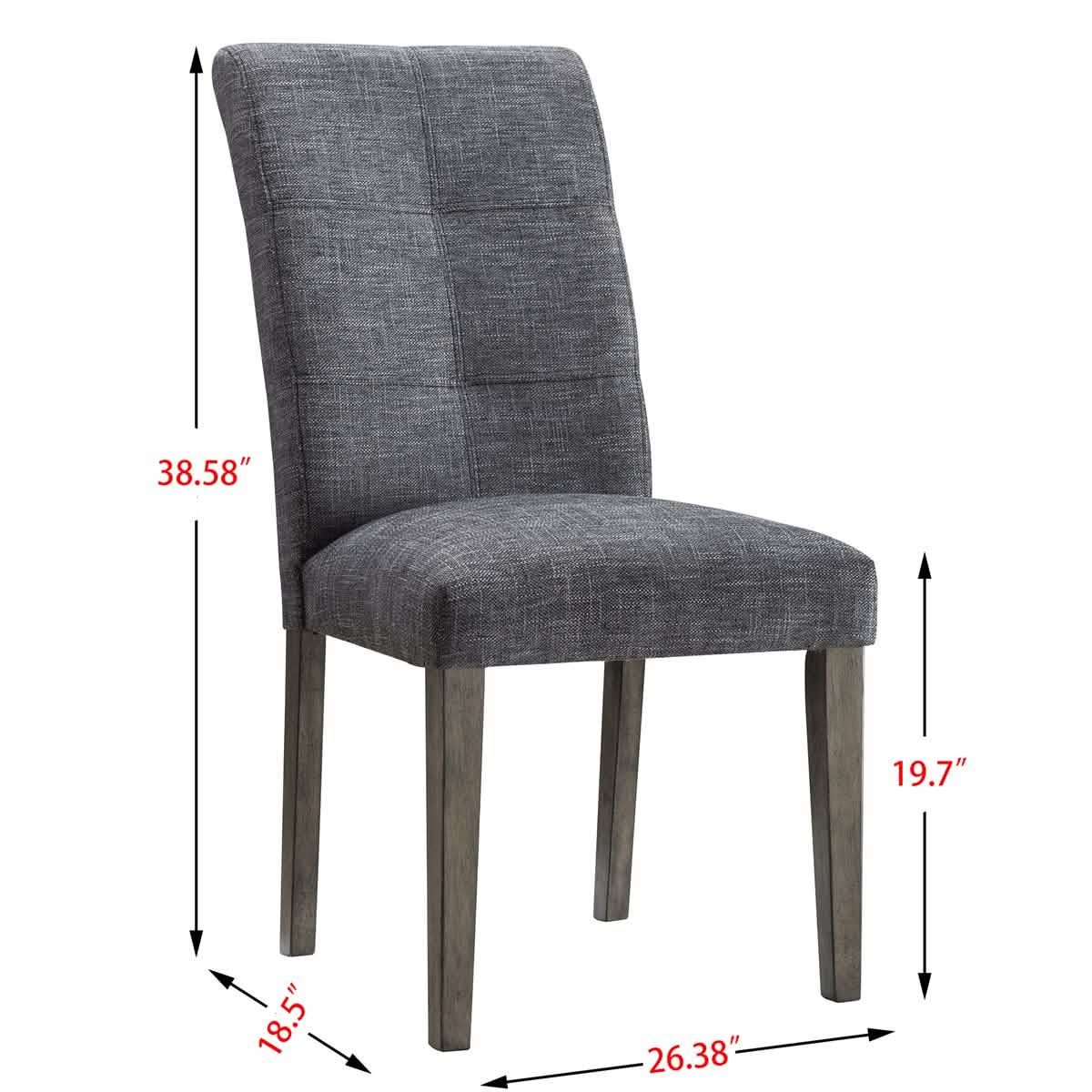 2-Pieces Set: Dining Room Chairs with Solid Wood Legs DailySale