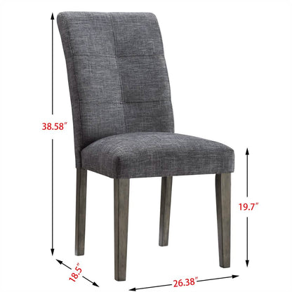 2-Pieces Set: Dining Room Chairs with Solid Wood Legs DailySale