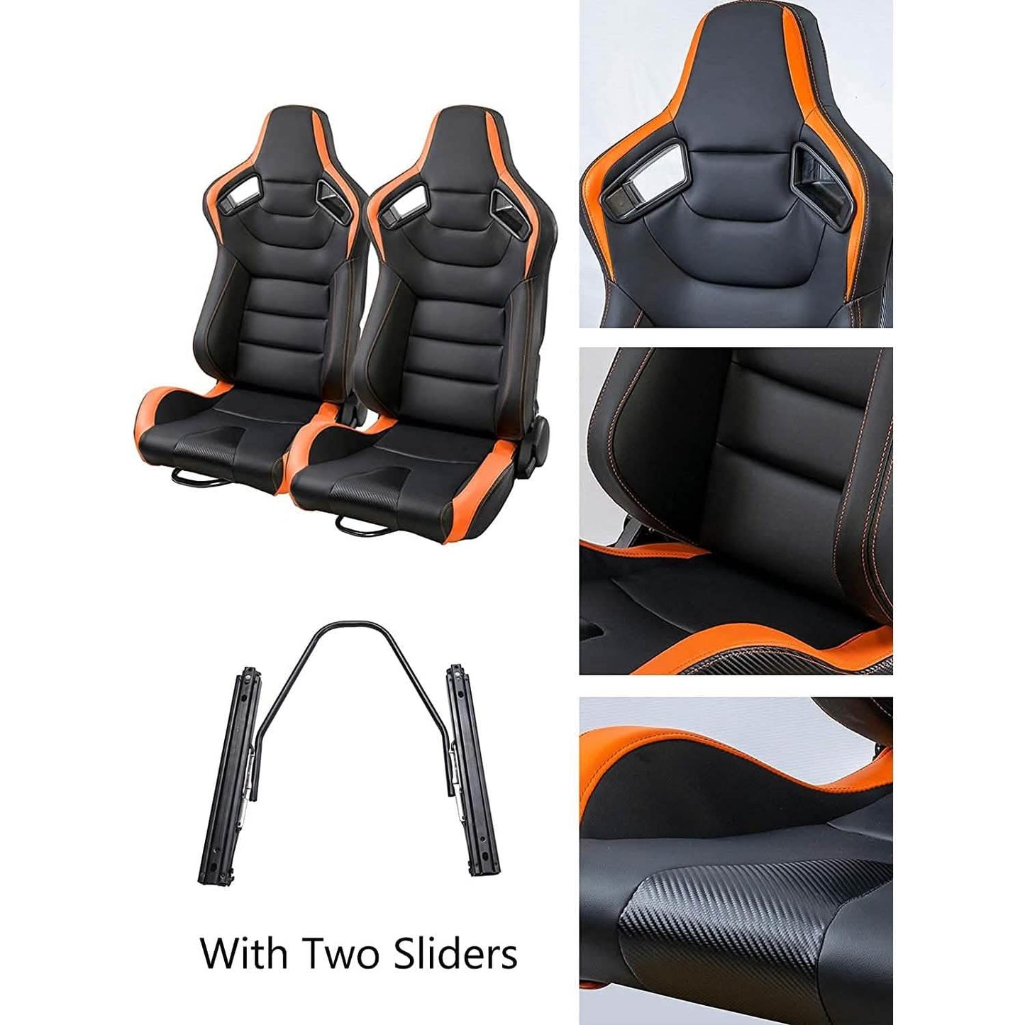 2-Pieces Set: Universal PVC Leather Bucket Seats DailySale