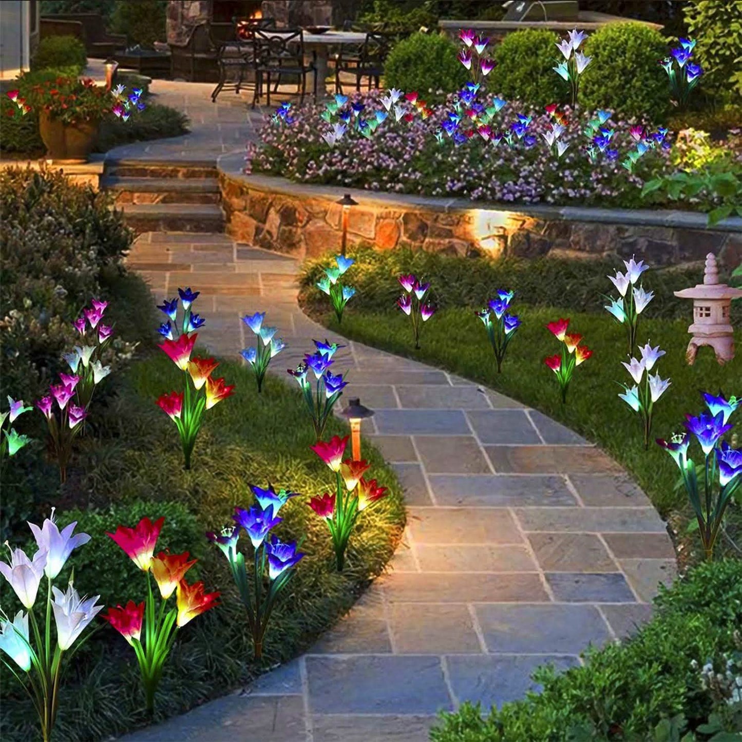 2-Pieces: Solar Garden Lights Outdoor DailySale