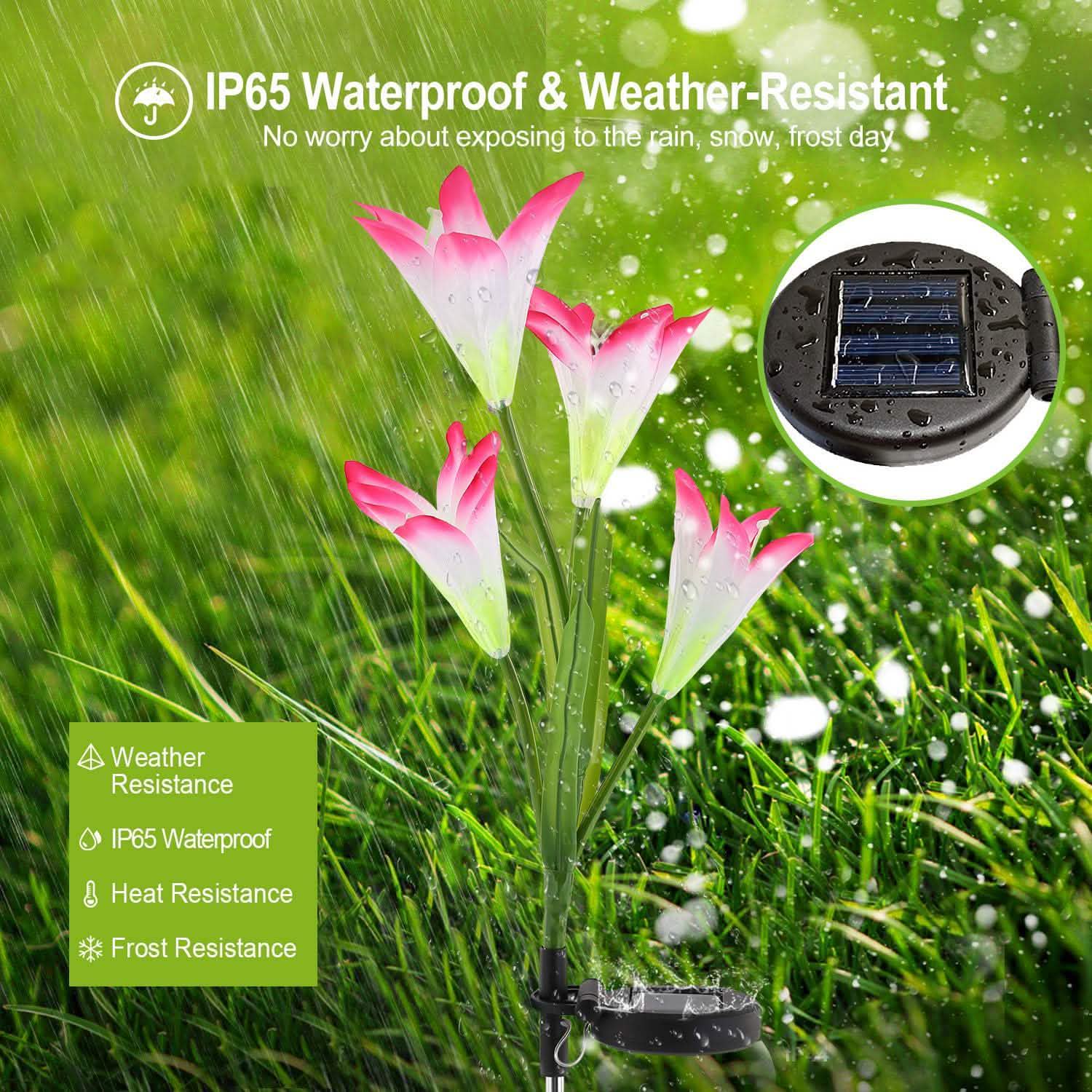 2-Pieces: Solar Garden Lights Outdoor DailySale