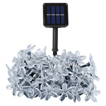 2-Pieces: Solar Power String Lights 50 LED Beads Fairy Sakura Flower DailySale
