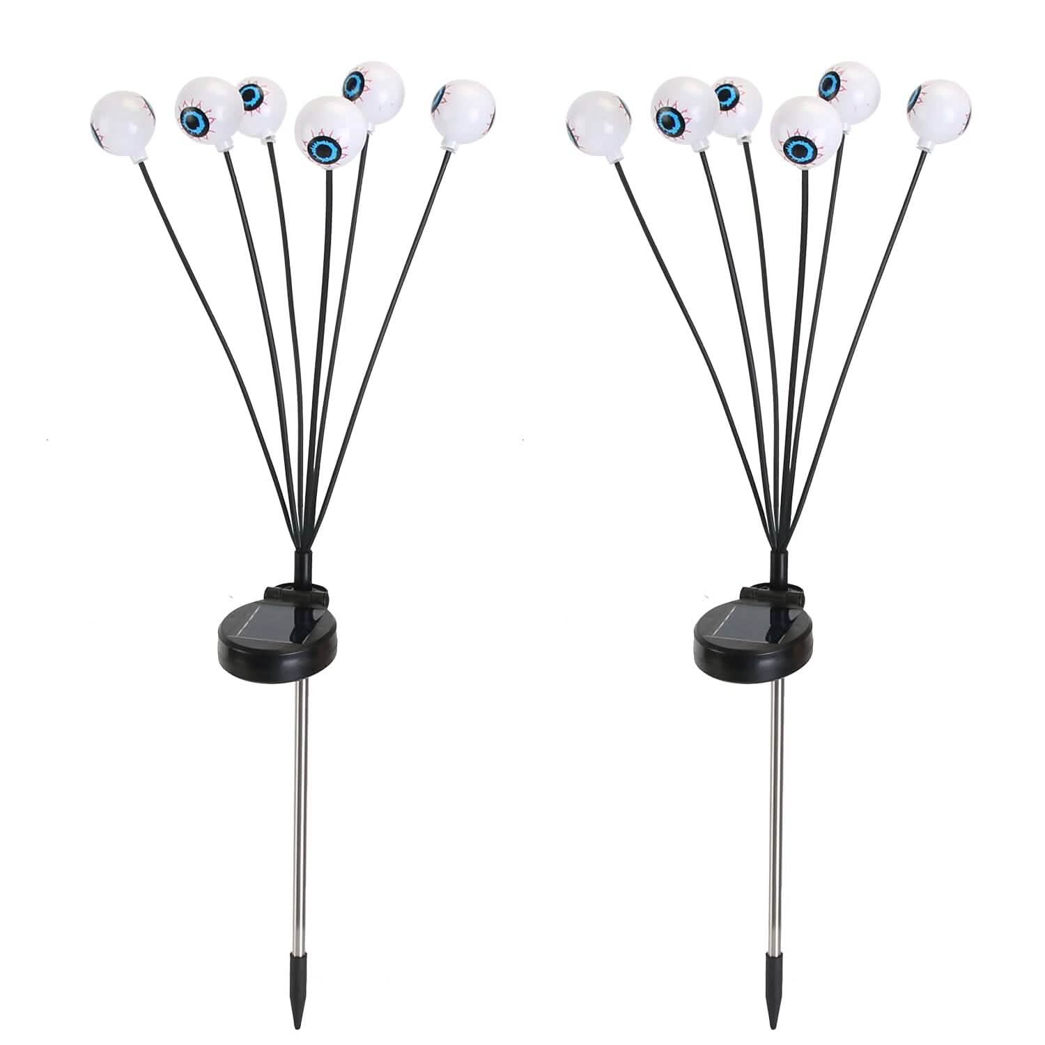 2-Pieces: Solar Scary Eyeball Lights Halloween Decoration Swaying Light DailySale