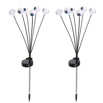 2-Pieces: Solar Scary Eyeball Lights Halloween Decoration Swaying Light DailySale