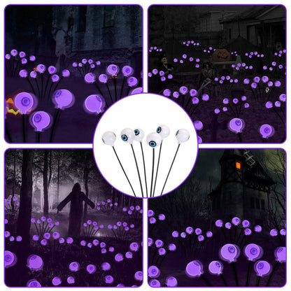 2-Pieces: Solar Scary Eyeball Lights Halloween Decoration Swaying Light DailySale