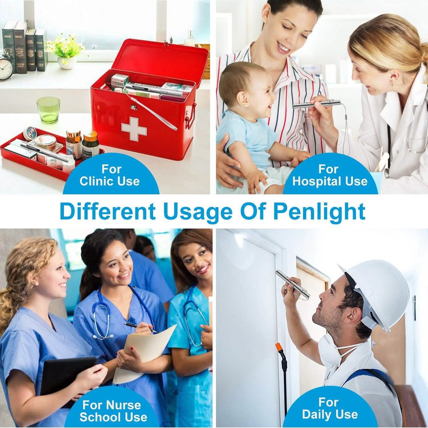 2-Pieces: Stainless Steel Flashlight Repair Water Resistant for Medical Students DailySale