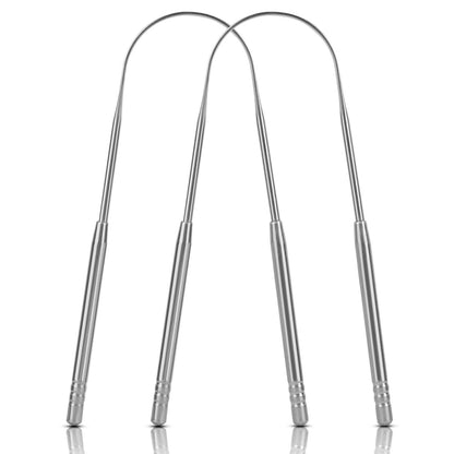 2-Pieces: Tongue Scraper Cleaner Stainless Steel DailySale