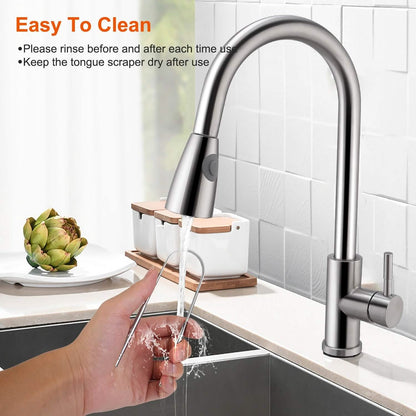 2-Pieces: Tongue Scraper Cleaner Stainless Steel DailySale