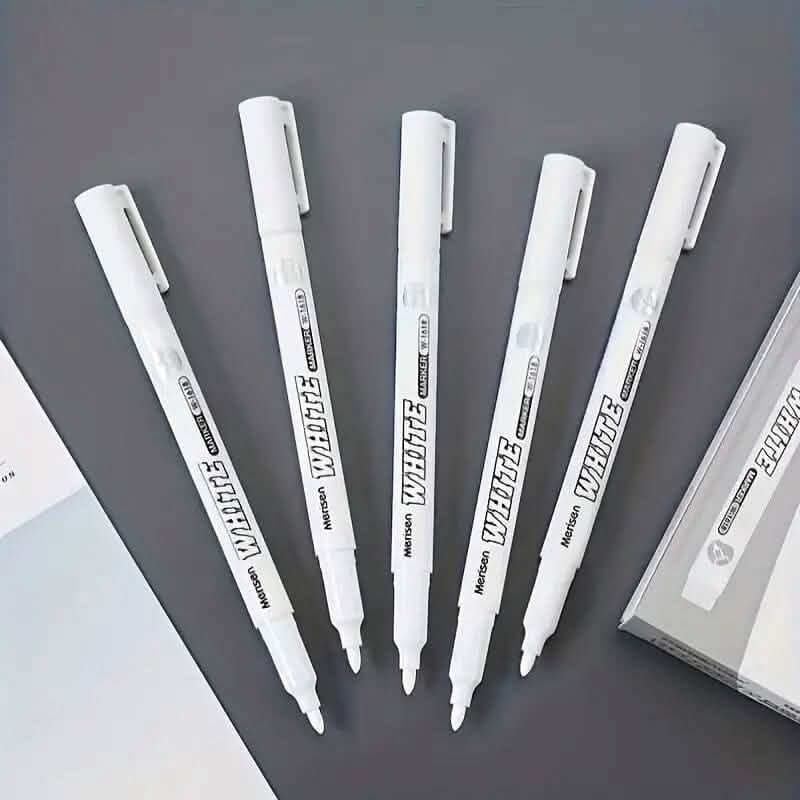 2-Pieces: White Marker Pen Alcohol Paint Oily Waterproof Tire Painting Graffiti Pens DailySale