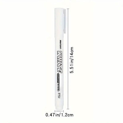 2-Pieces: White Marker Pen Alcohol Paint Oily Waterproof Tire Painting Graffiti Pens DailySale