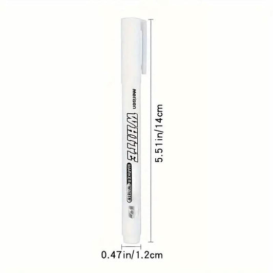 2-Pieces: White Marker Pen Alcohol Paint Oily Waterproof Tire Painting Graffiti Pens DailySale