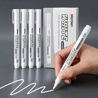 2-Pieces: White Marker Pen Alcohol Paint Oily Waterproof Tire Painting Graffiti Pens DailySale