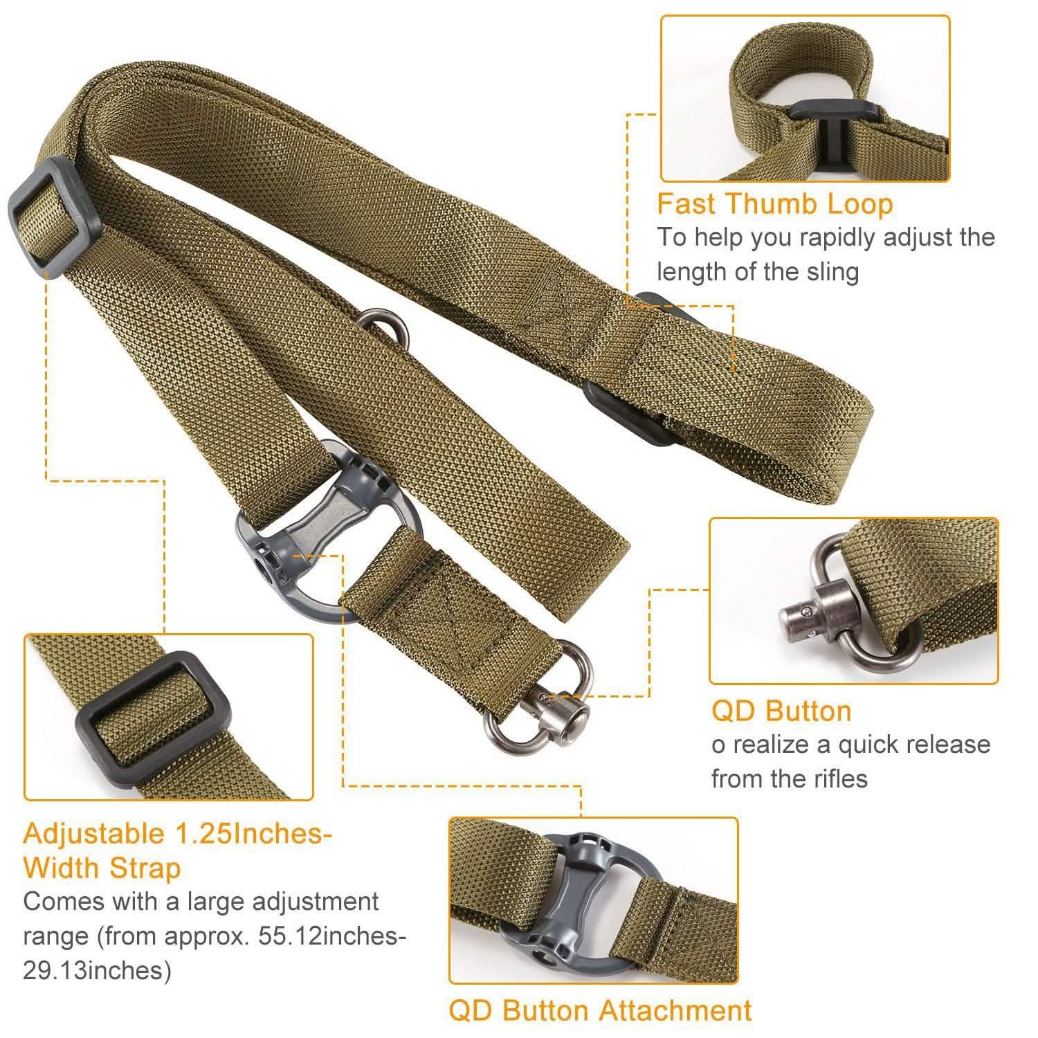 2-Point Adjustable Rifle Gun Sling DailySale