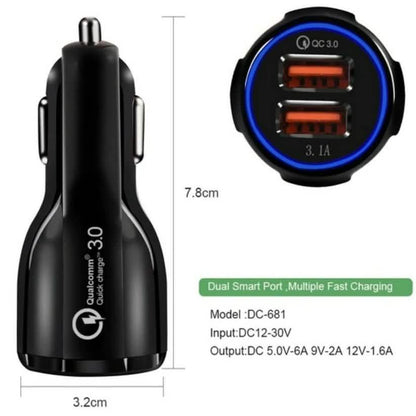 2-Port USB Fast Car Charger Adapter DailySale