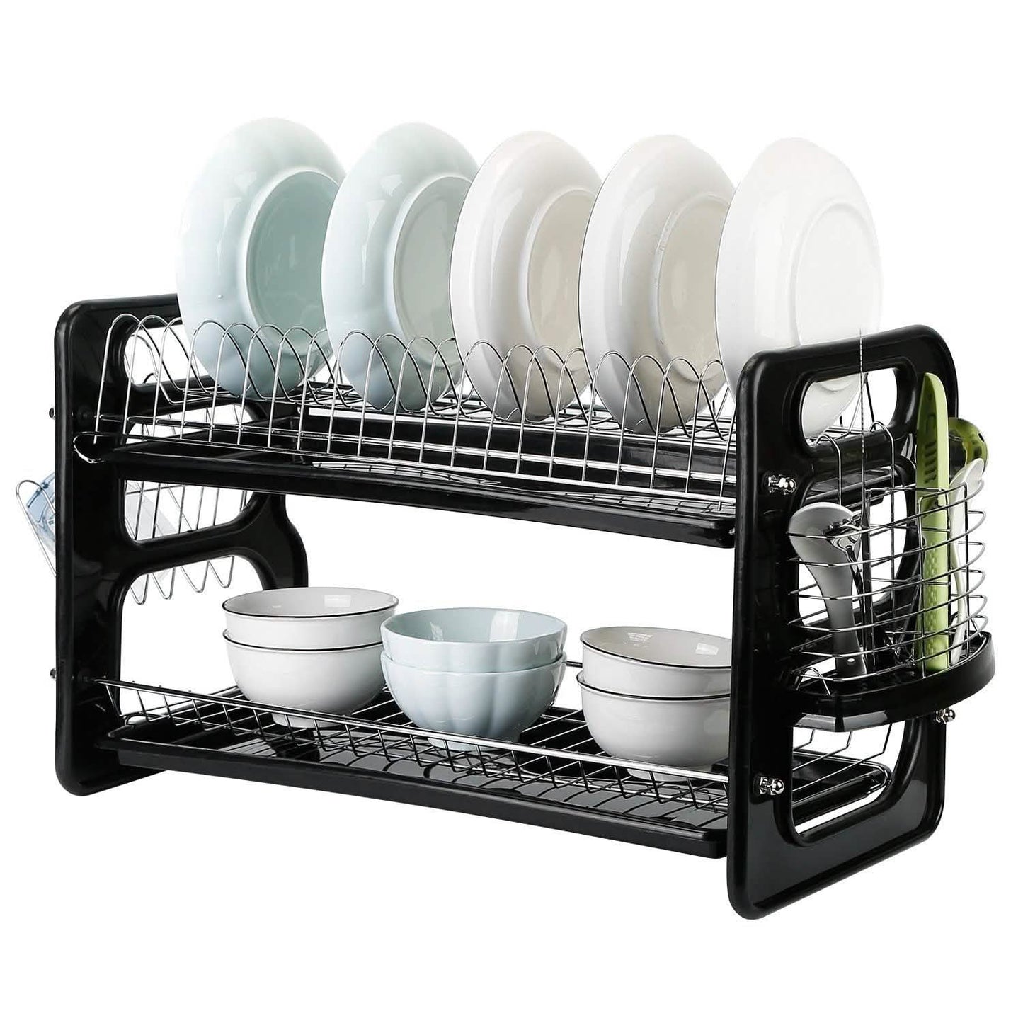 2-Tier Dish Drying Rack Drainboard Set DailySale