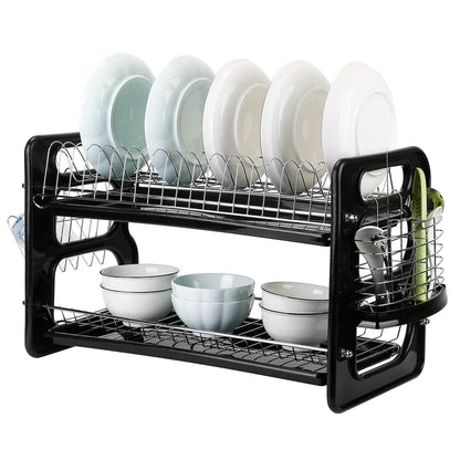 2-Tier Dish Drying Rack Drainboard Set DailySale